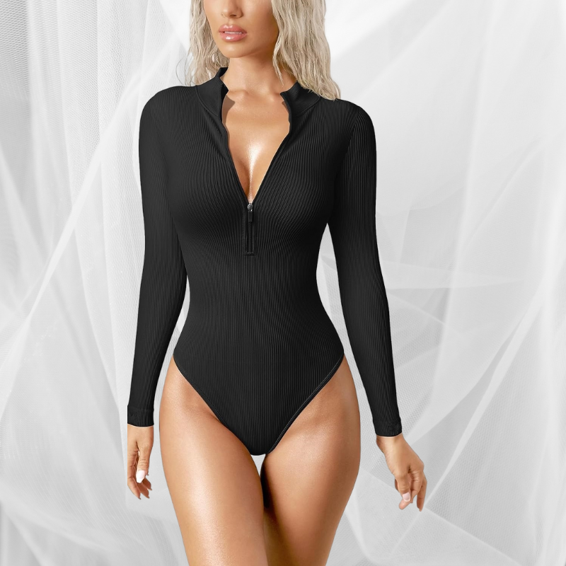 Snatched Quarter Zip Bodysuit